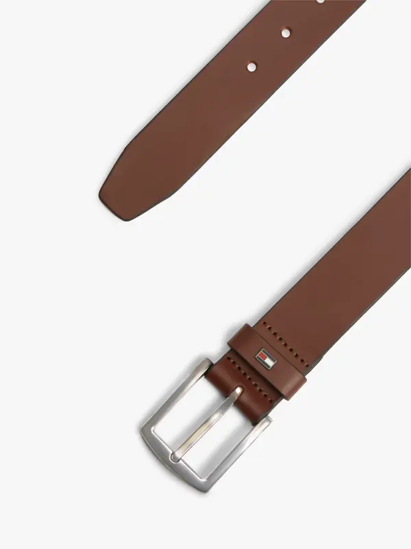 Cintura Denton in pelle con bandierina Tommy Hilfinger