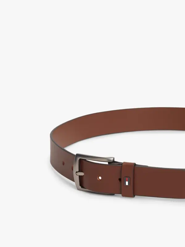 Cintura Denton in pelle con bandierina Tommy Hilfinger