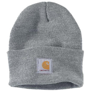 Carhartt Knit Cuffed Beanie Grey berretto in maglia a coste