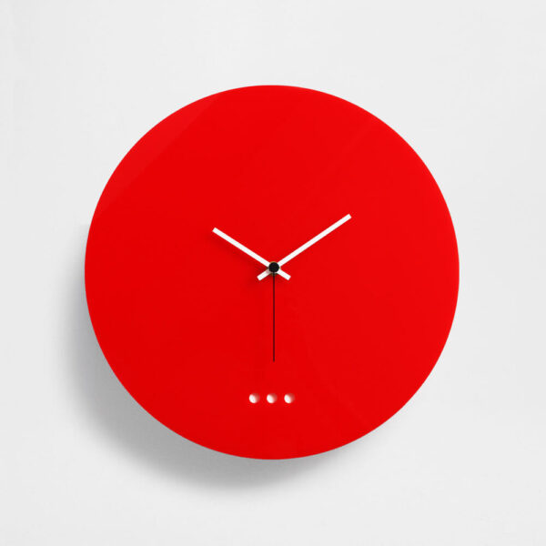 orologio-da-parete-rosso-plexiglass Orologio da parete di design moderno in plexiglas